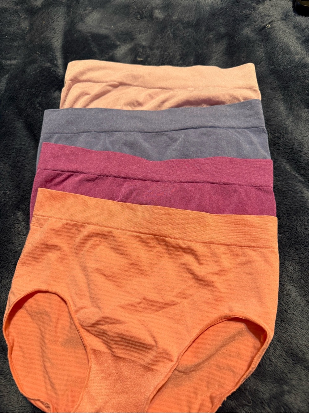 Midnight by Carole Hochman 4-Pack Briefs - Peach, Lavender, Plum, Coral